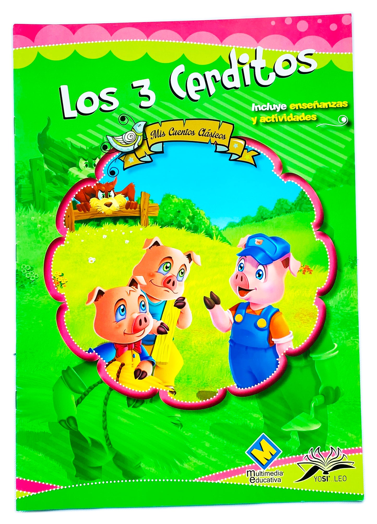 LOS TRES CERDITOS cuento ilustrado con dos títeres y un pinta-cuentos.