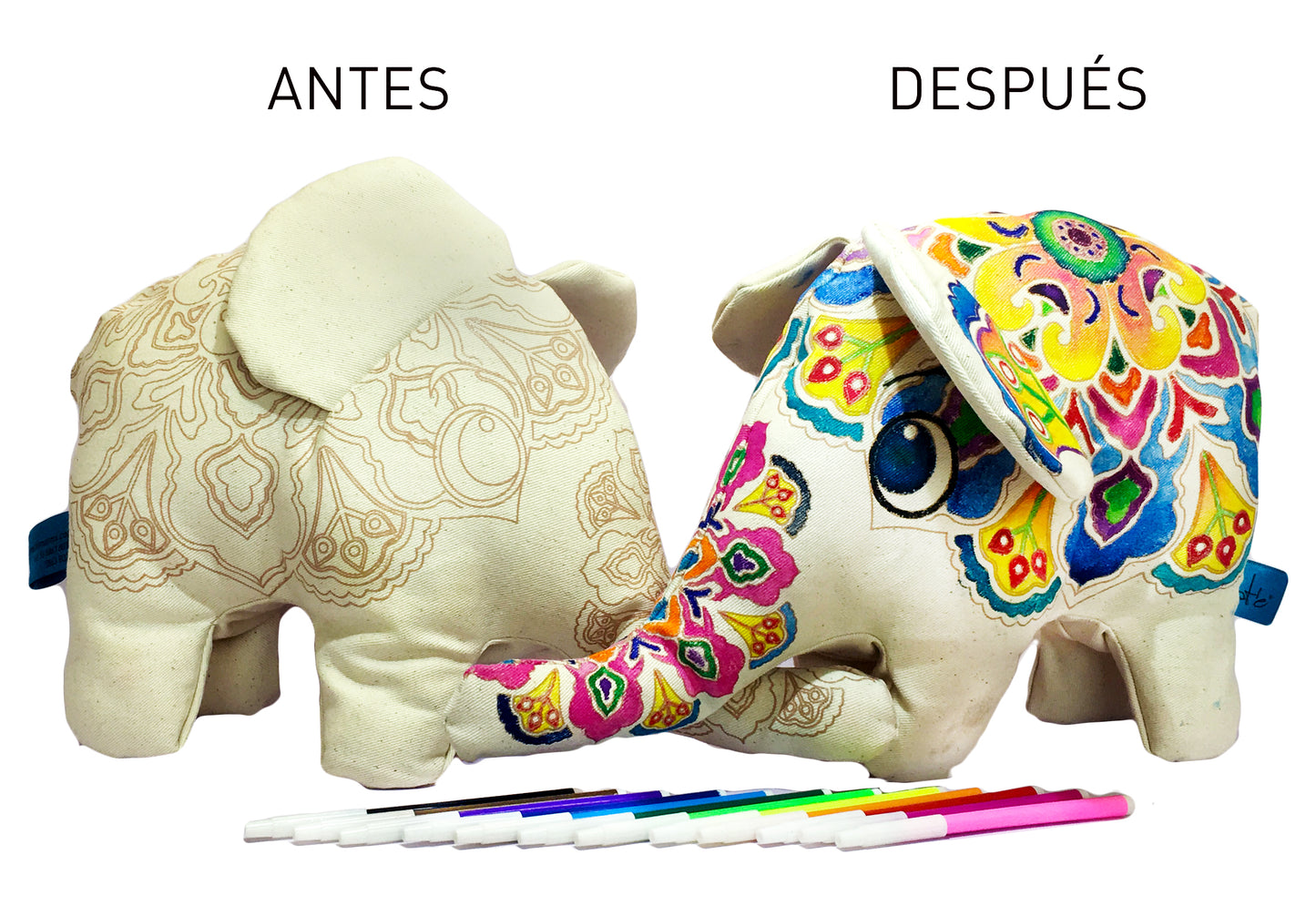 ELEFANTE MANDALA 3D- para colorear. Disfruta de tu creación no la guardes en un libro.