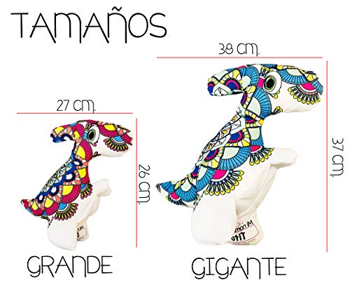 DINOSAURIO PLESOSAURIO MANDALA 3D- peluche para colorear lavable