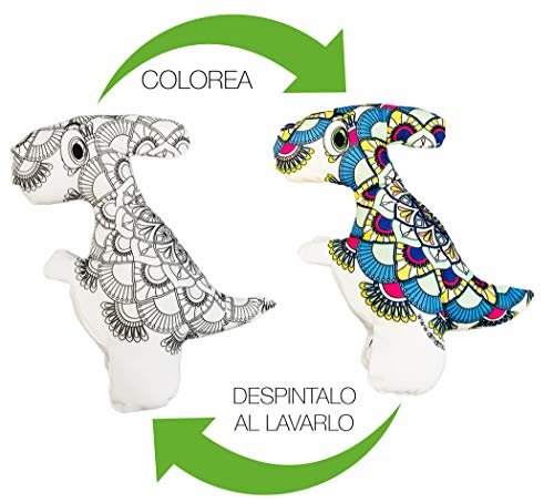 DINOSAURIO PLESOSAURIO MANDALA 3D- peluche para colorear lavable