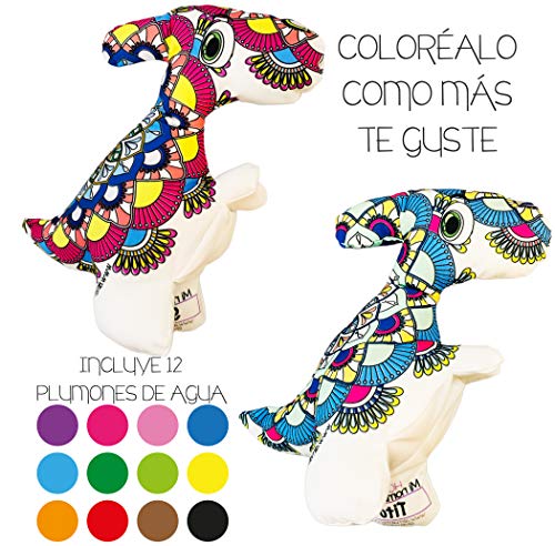 DINOSAURIO PLESOSAURIO MANDALA 3D- peluche para colorear lavable