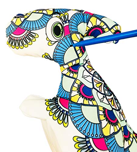 DINOSAURIO PLESOSAURIO MANDALA 3D- peluche para colorear lavable