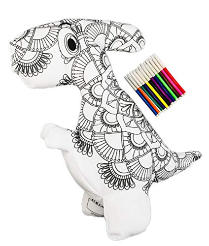 DINOSAURIO PLESOSAURIO MANDALA 3D- peluche para colorear lavable