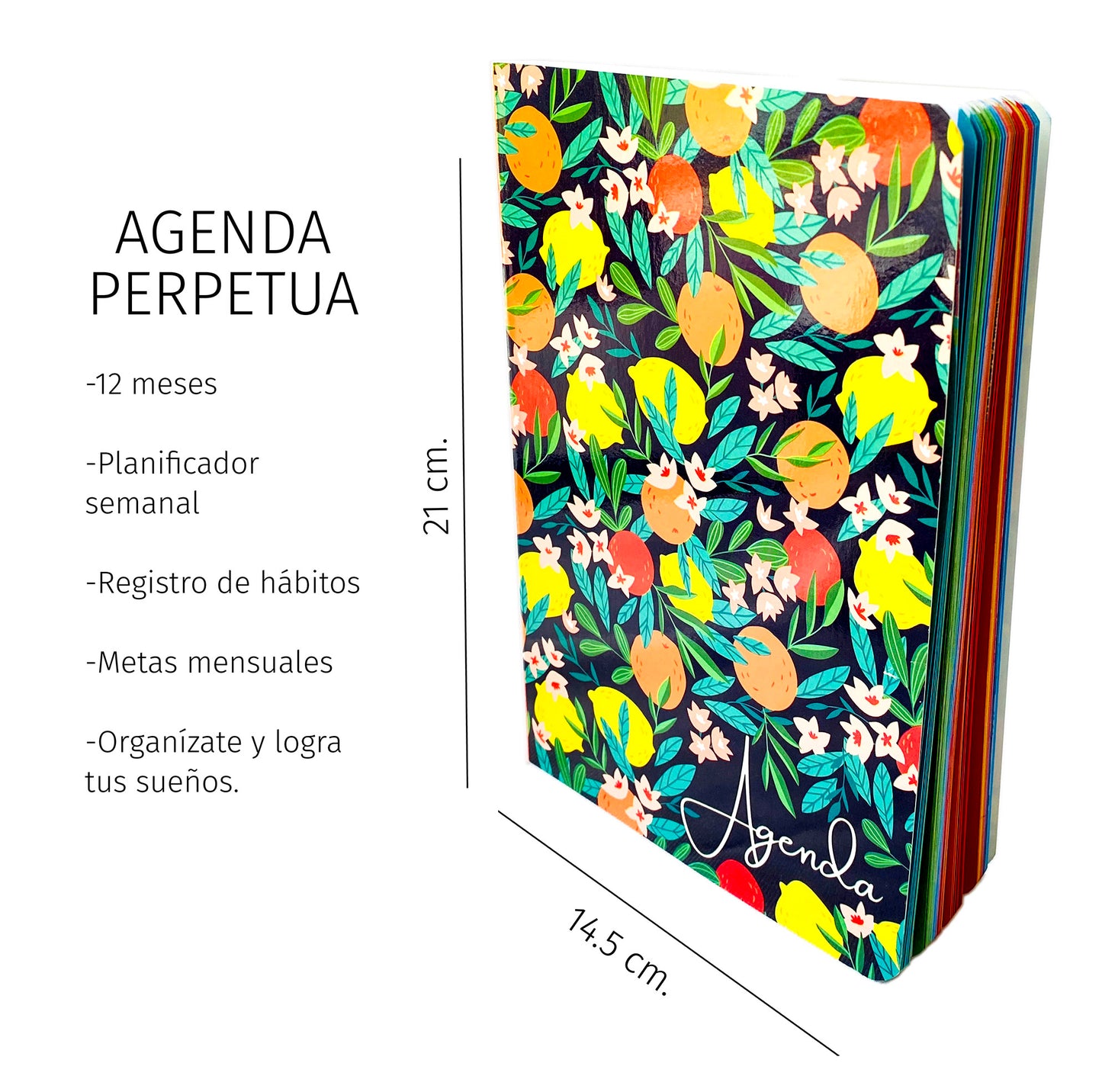 Agenda perpetua semanal - 1 año. Mod. Lemon