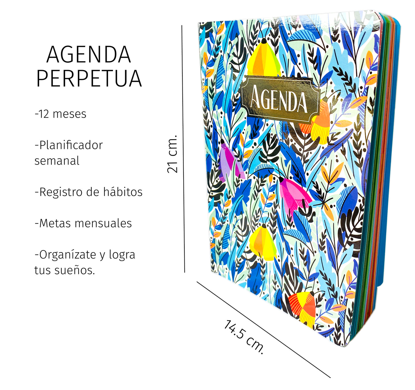 Agenda perpetua semanal - 1 año. Mod. Bosque