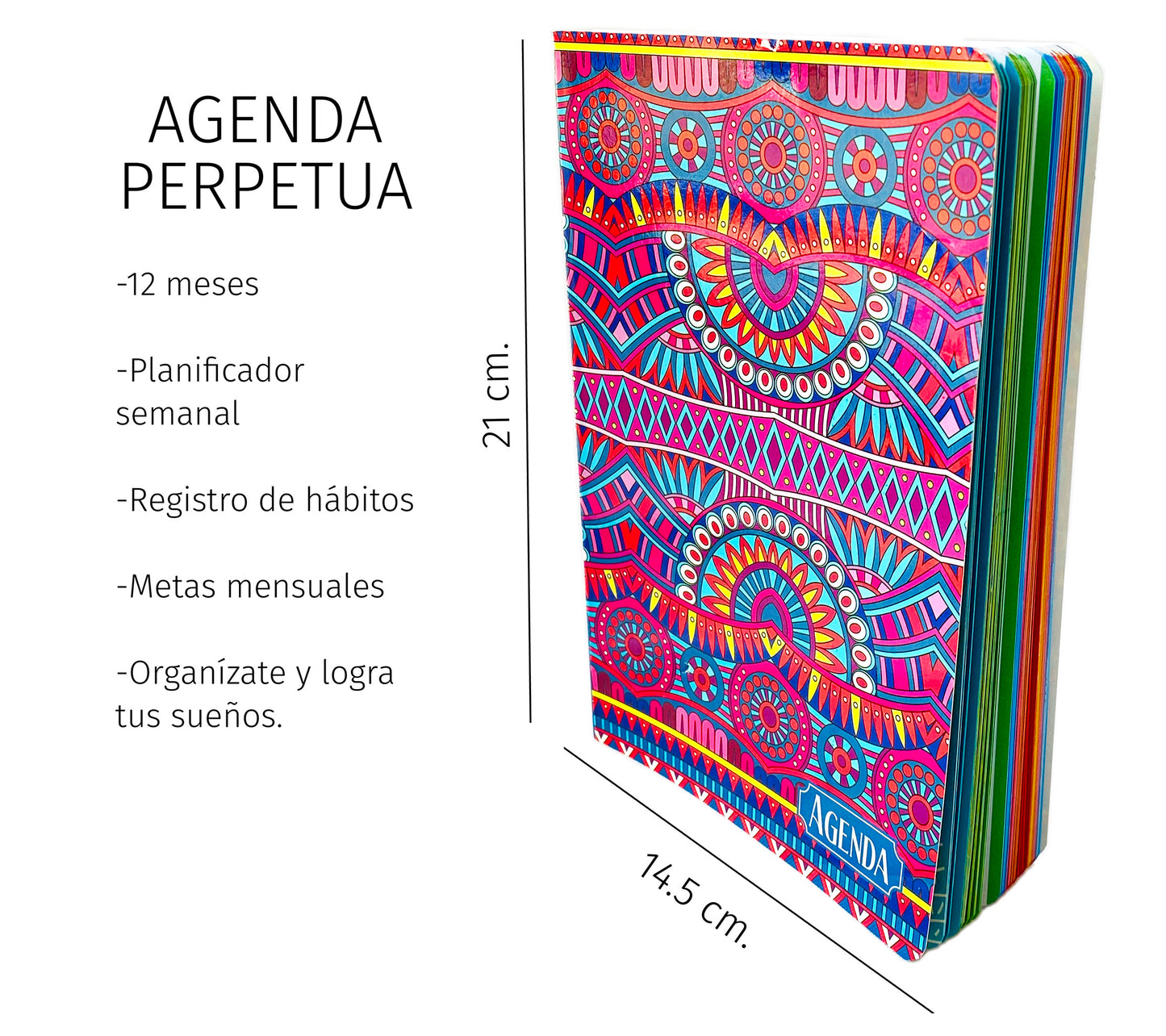 Agenda perpetua semanal - 1 año. Mod. México