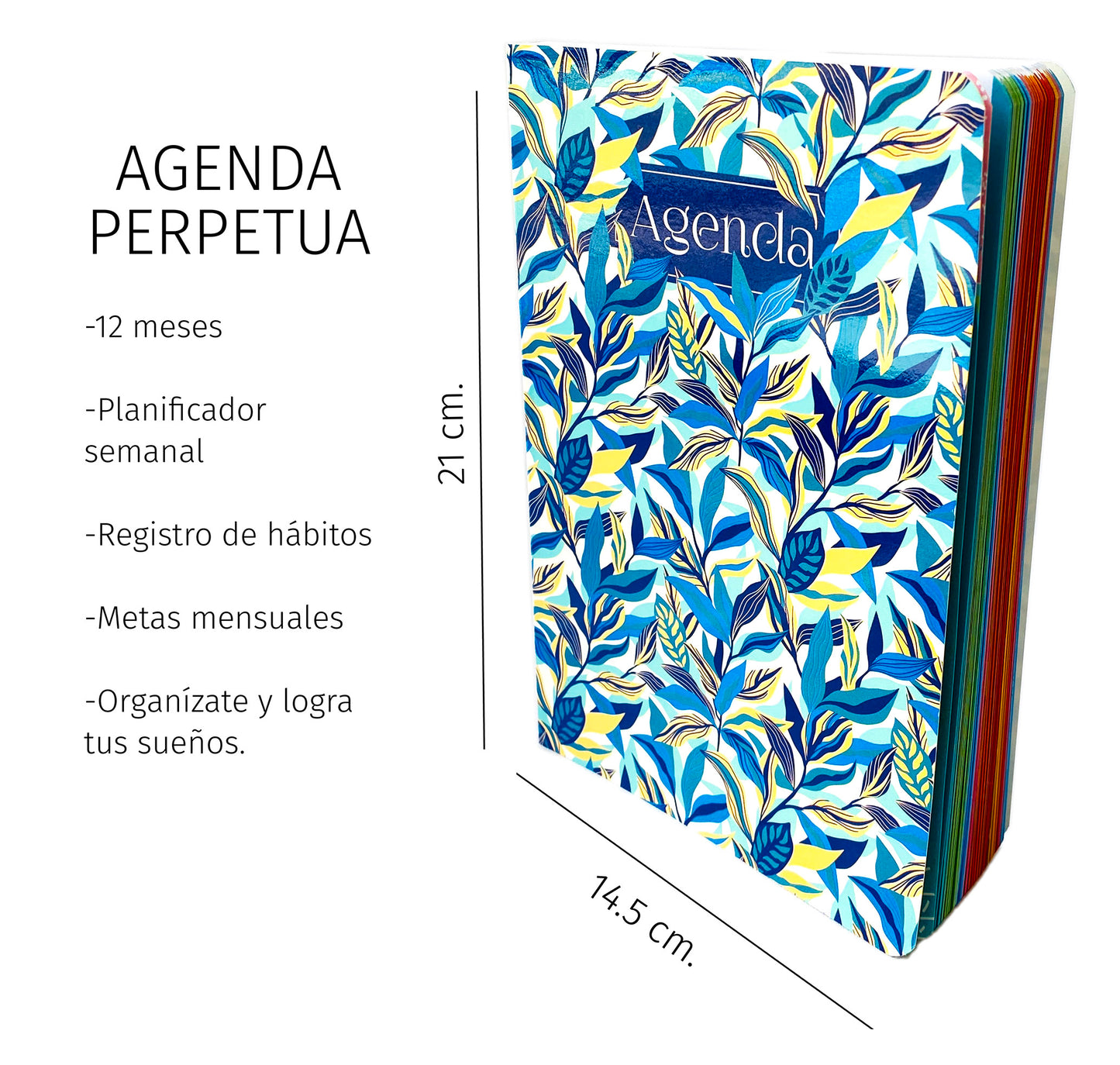 Agenda perpetua semanal - 1 año. Mod. Tropical