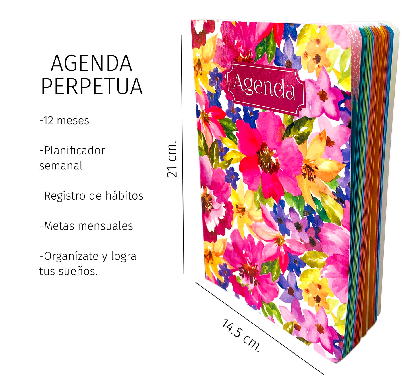 Agenda perpetua semanal - 1 año. Mod. Primavera