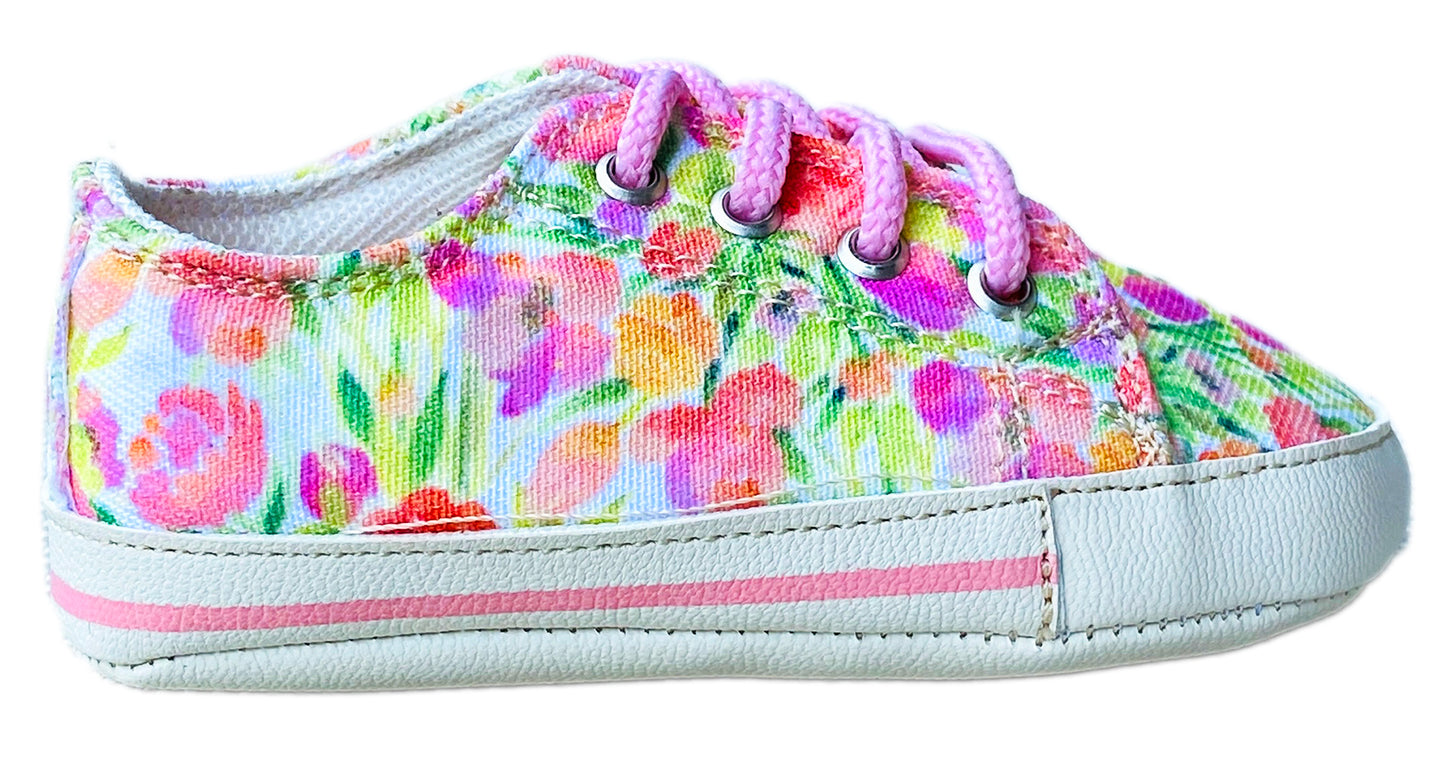 Tenis para bebé primeros pasos. Mod. 07B|Floral