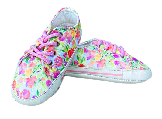 Tenis para bebé primeros pasos. Mod. 07B|Floral