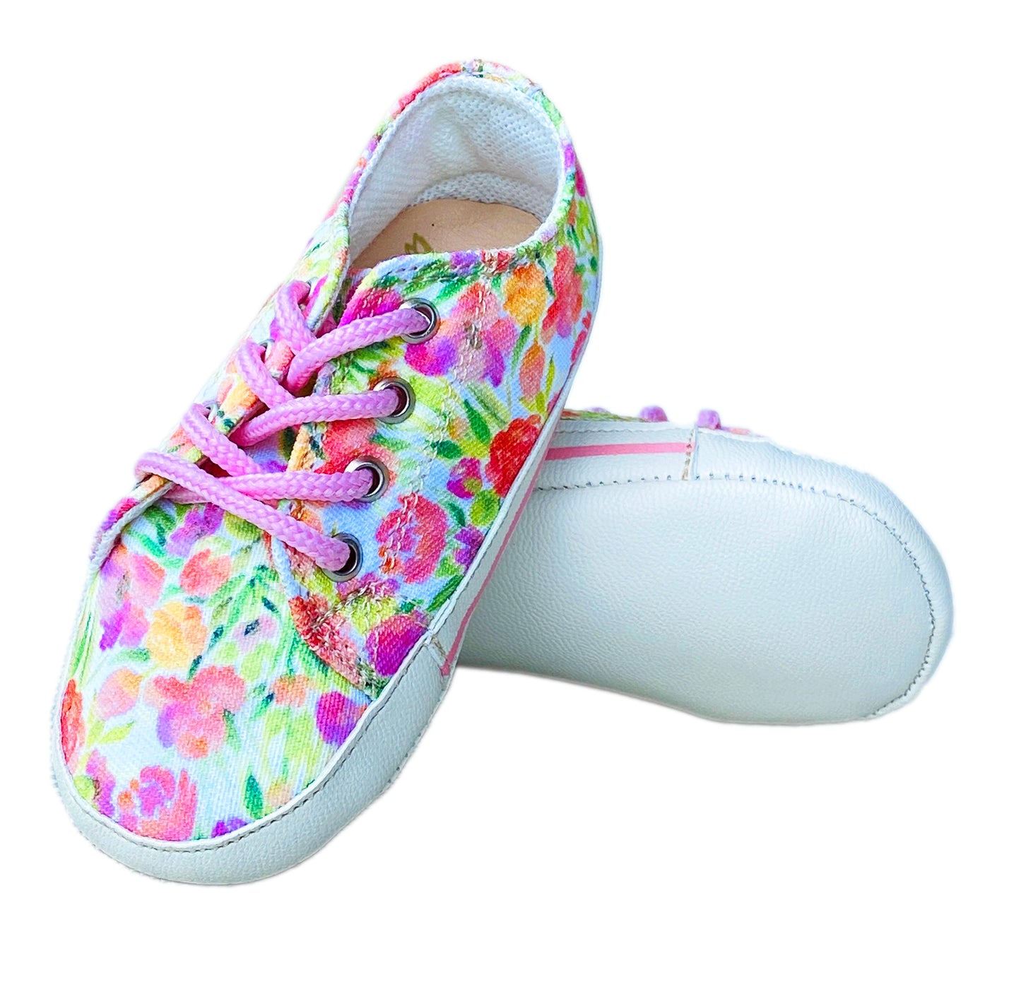 Tenis para bebé primeros pasos. Mod. 07B|Floral