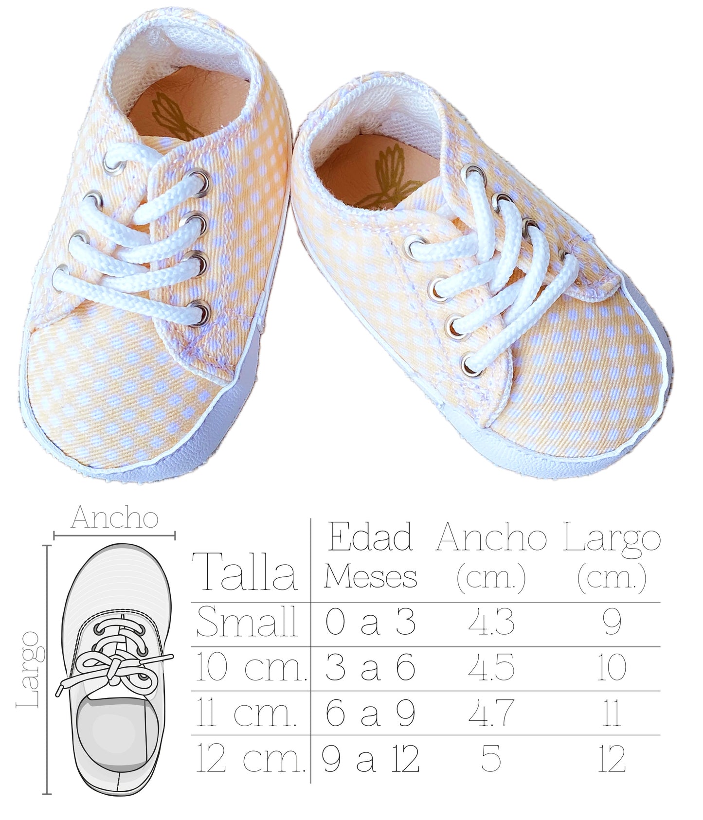 Tenis para bebé primeros pasos. Mod. 27A|Neutro