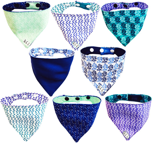 BFF Set de 4 bandanas doble vista extra chicas para gatos o perros miniatura. BFF-011B-S4P-S