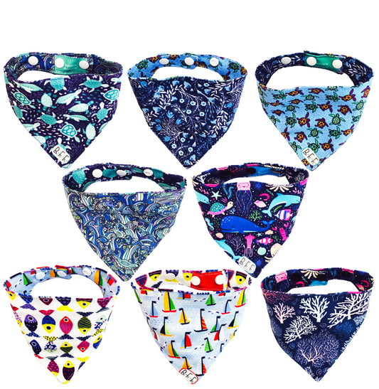 BFF Set de 4 bandanas doble vista extra chicas para gatos o perros miniatura. BFF-024-S4P-S