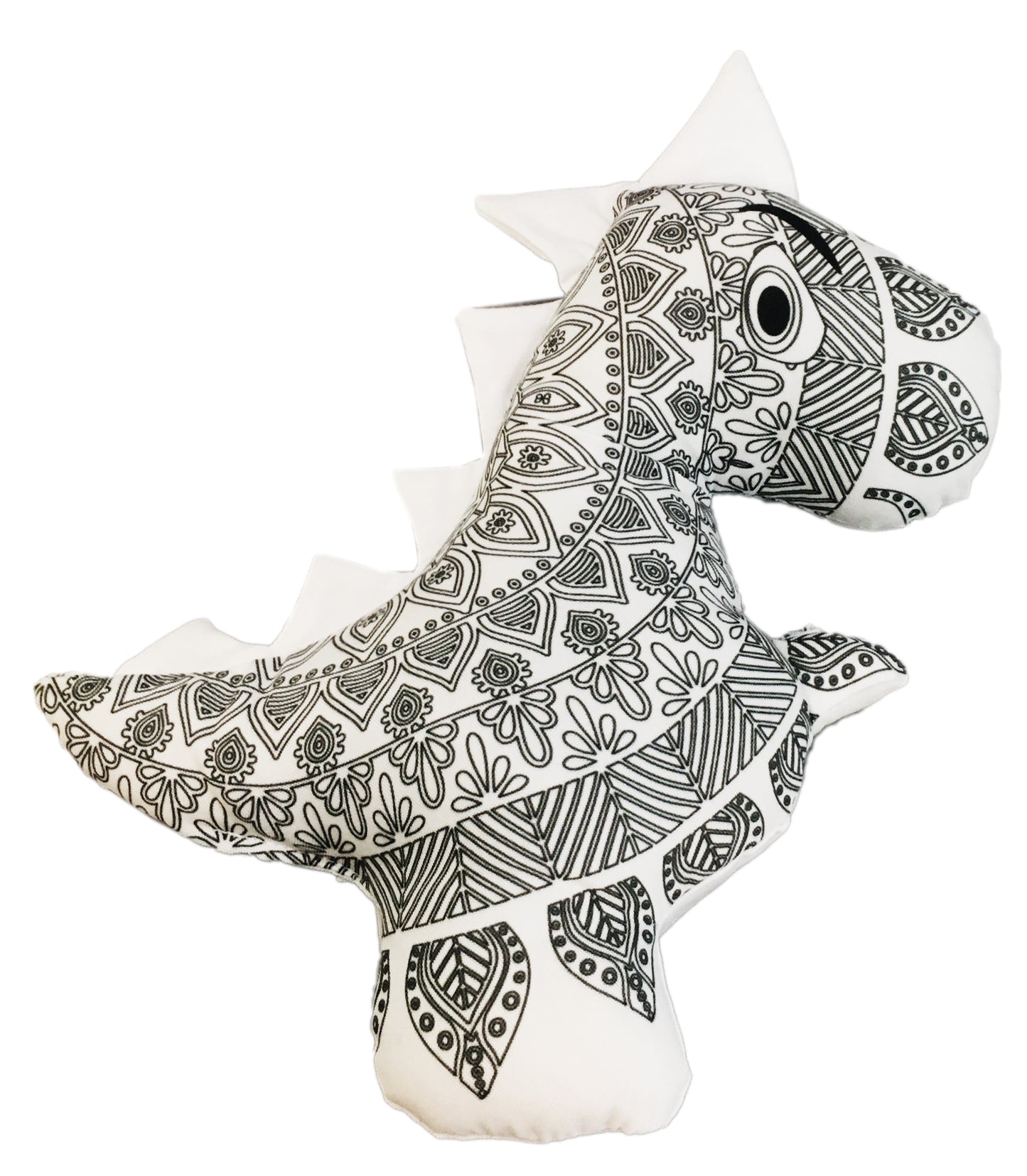 DINOSAURIO TREX MANDALA 3D- peluche para colorear lavable