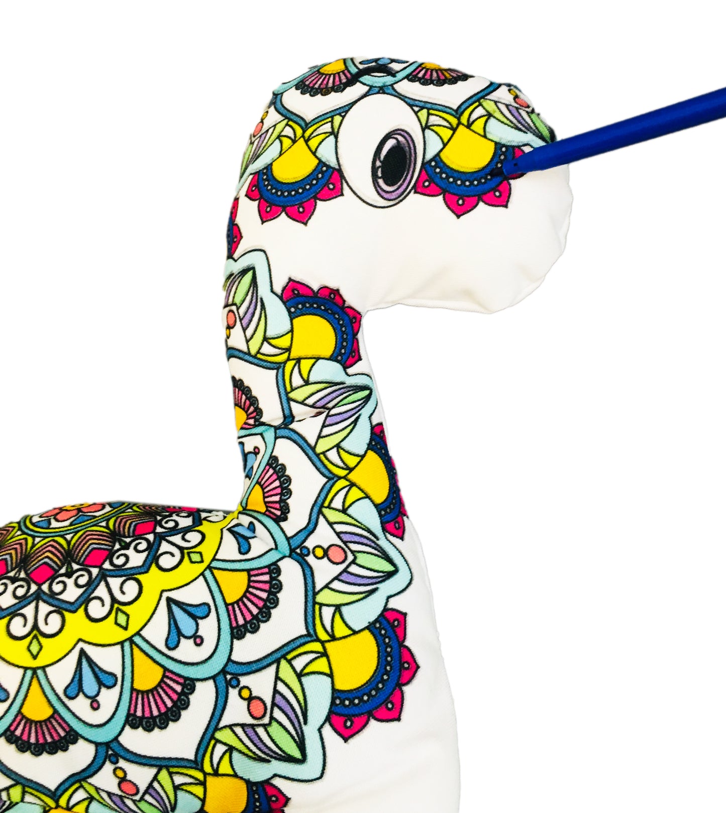 DINOSAURIO CUELLO LARGO MANDALA 3D- peluche para colorear lavable